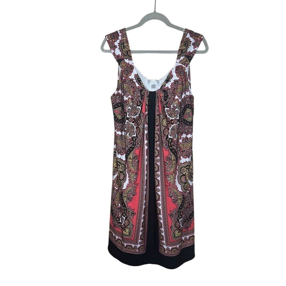 Dress barn Women's Size 16 Paisley Sleeveless Knee Length Dress - Picture 1 of 3